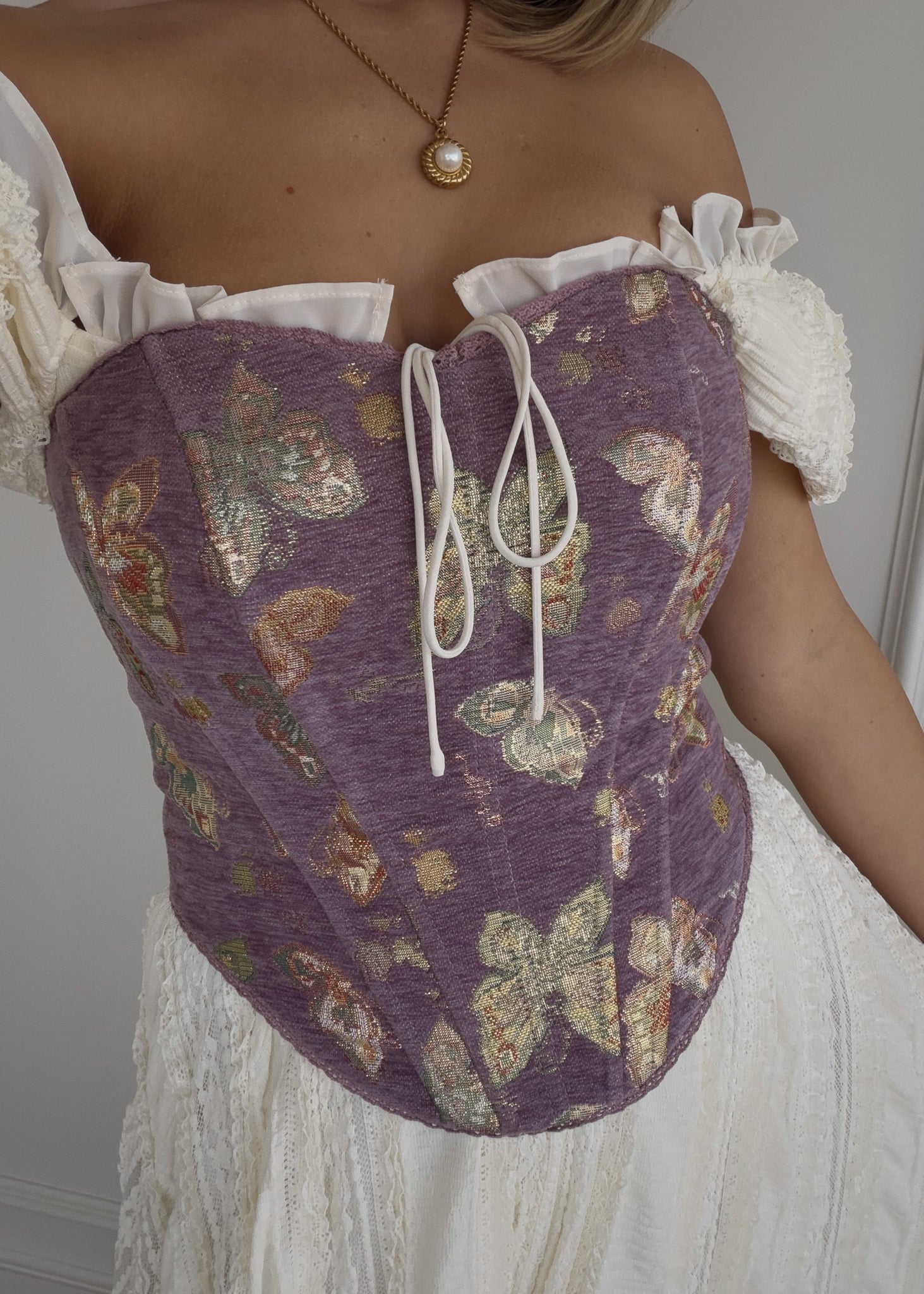 fitted lace wedding dress Purple Floral Corset Vintage Ribbon Dress Princesscore Aesthetic Outfit fitted lace wedding dress Purple Floral Corset Vintage Ribbon Dress Princesscore Aesthetic Outfit