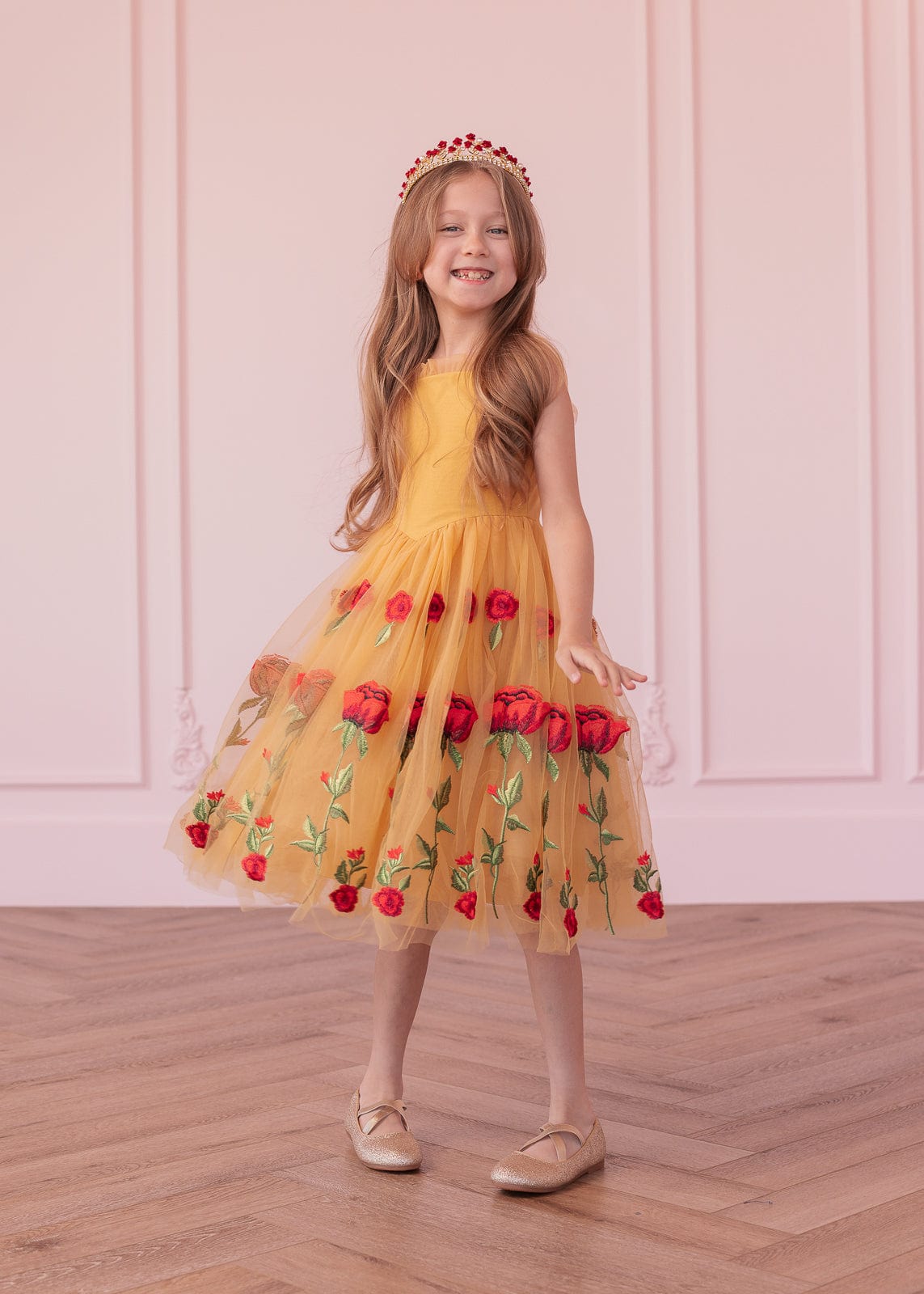 chic size inclusive model wearing JessaKae Belle Girls Dress