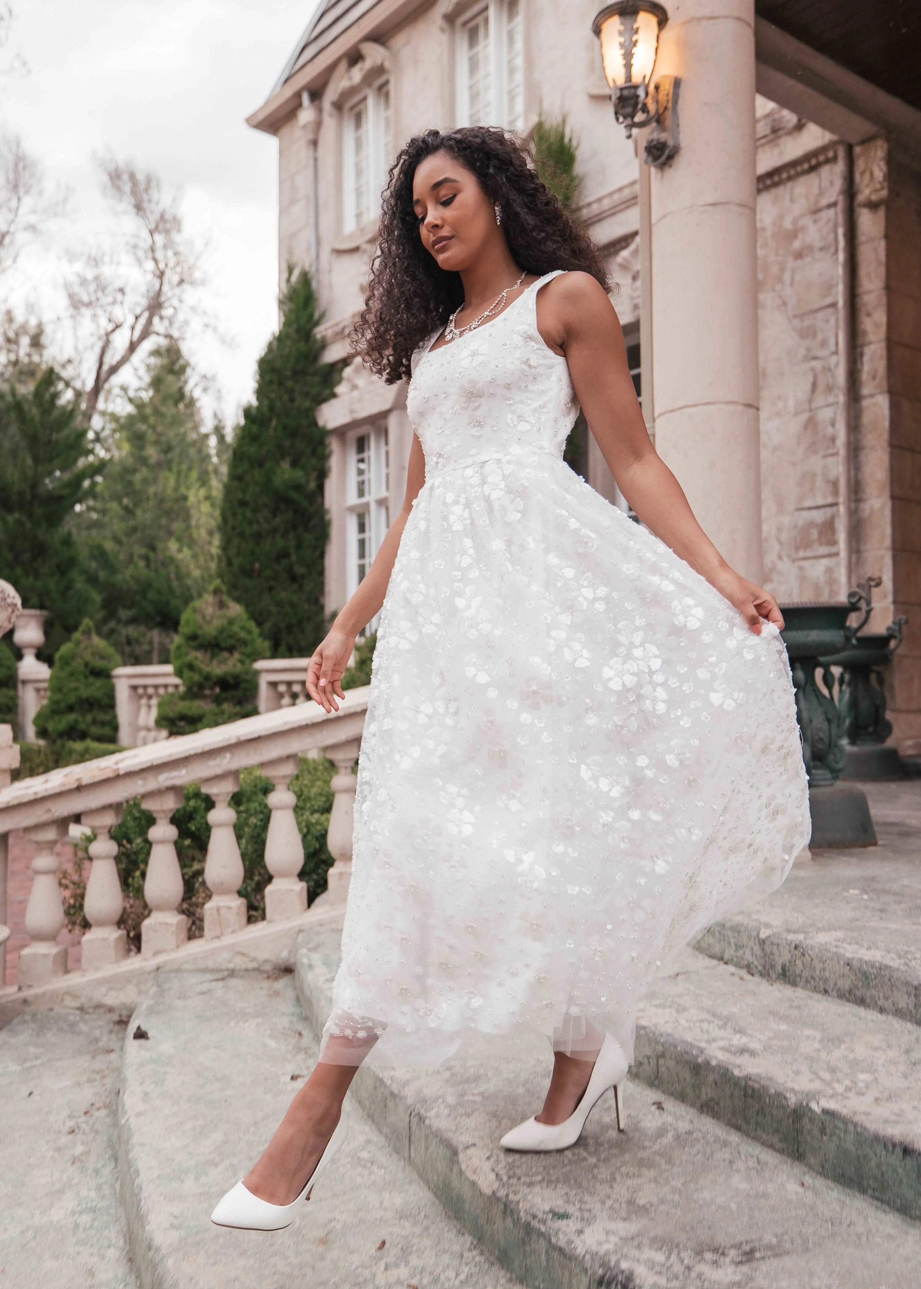 Celeste Dress Dresses - JessaKae - Celeste Dress - Soul White / XXS