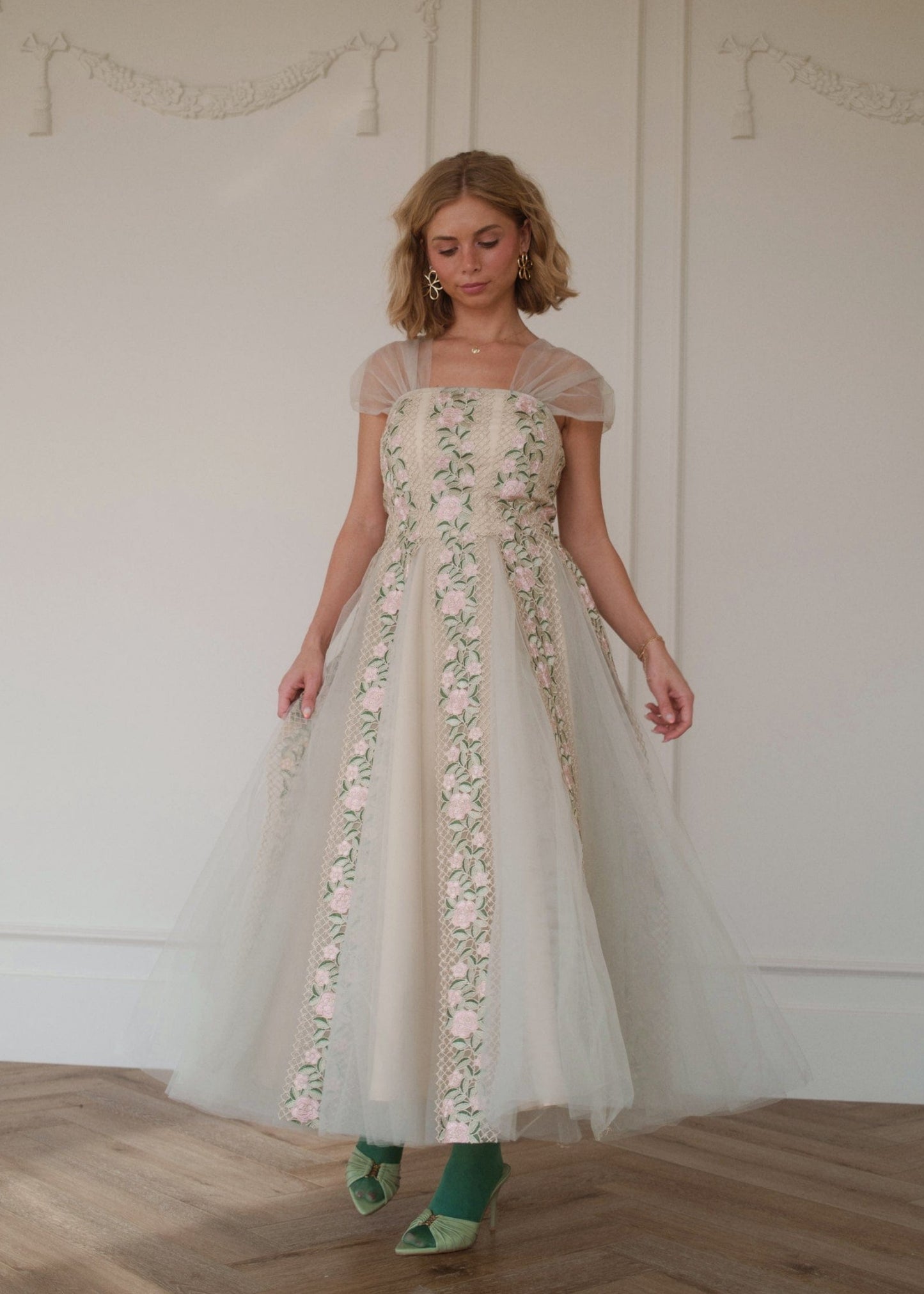 chic size inclusive model wearing JessaKae Cheyenne Dress