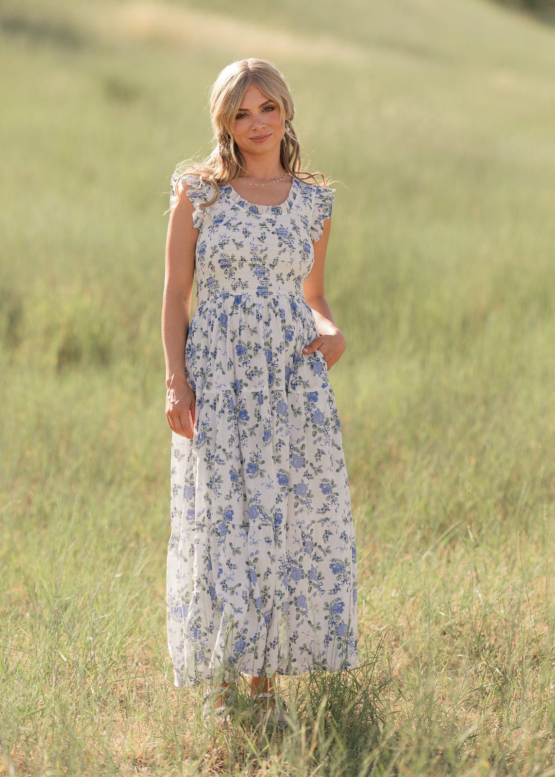 chic size inclusive model wearing JessaKae Chloe Dress