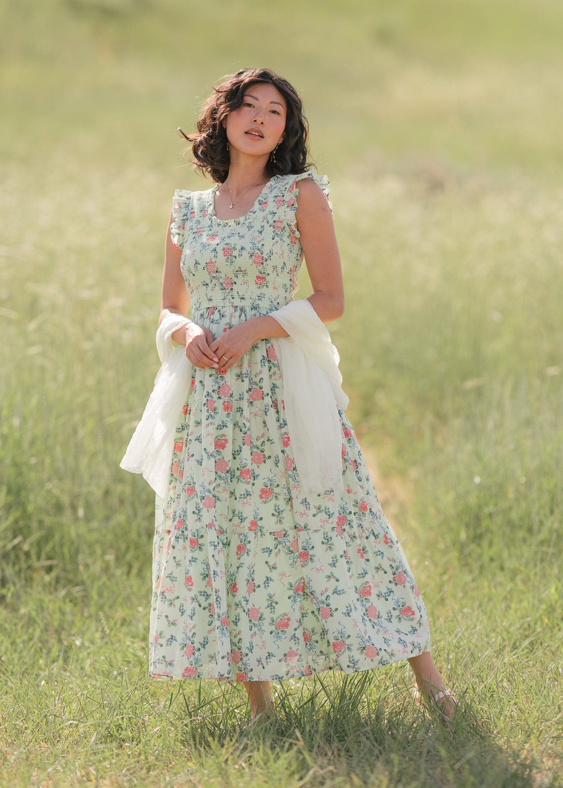 chic size inclusive model wearing JessaKae Chloe Dress