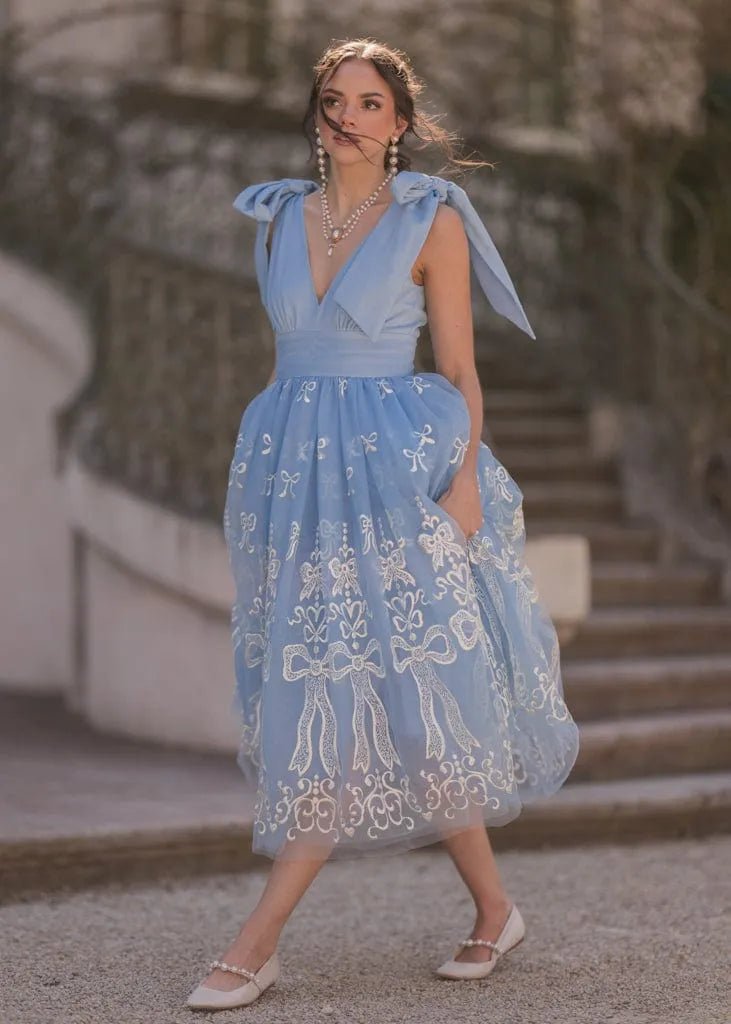 Cindy Dress - JessaKae - Cindy Dress - Blue Ribbon / XXS