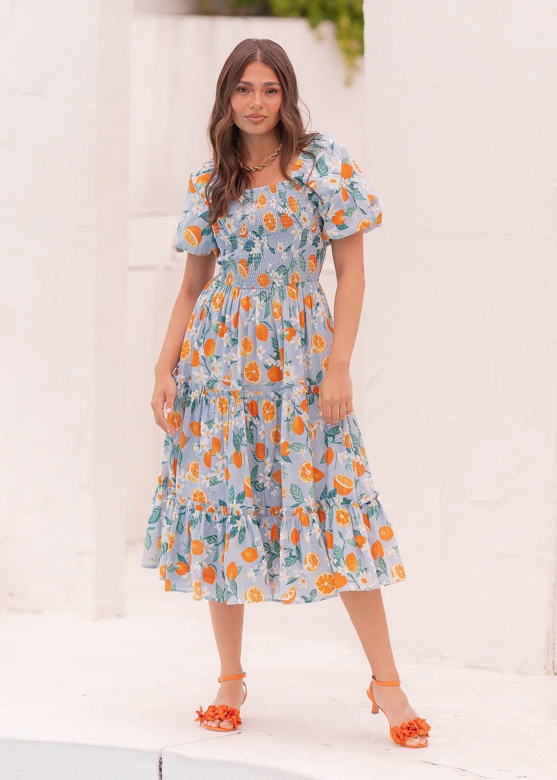 Clementine Dress - JessaKae - Clementine Dress - Tangerine Breeze / XXS
