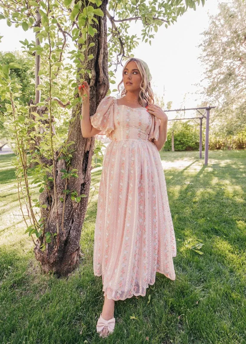 Colette Dress Dresses - JessaKae - Colette Dress - Blush Elegance / XXS