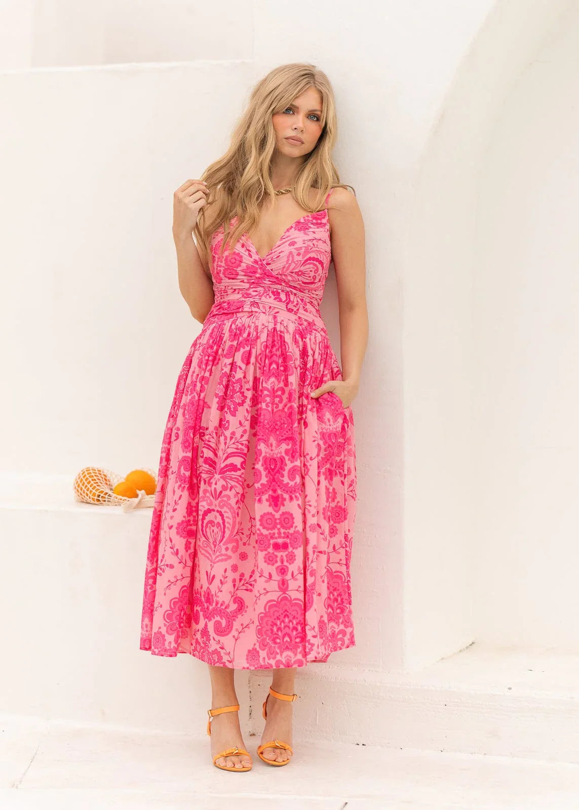 Coral Cove Dress - JessaKae - Coral Cove Dress - Papaya / XXS