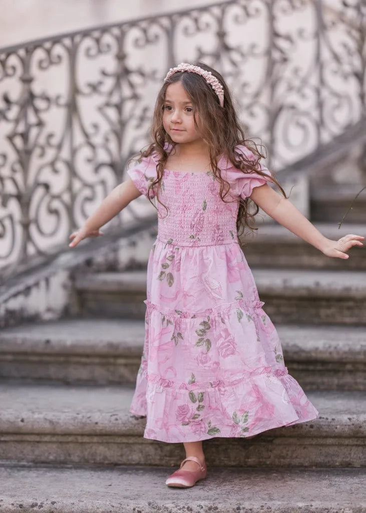 Delilah Girls Dress - JessaKae - Delilah Girls Dress - Mauve Melody / 12-18M