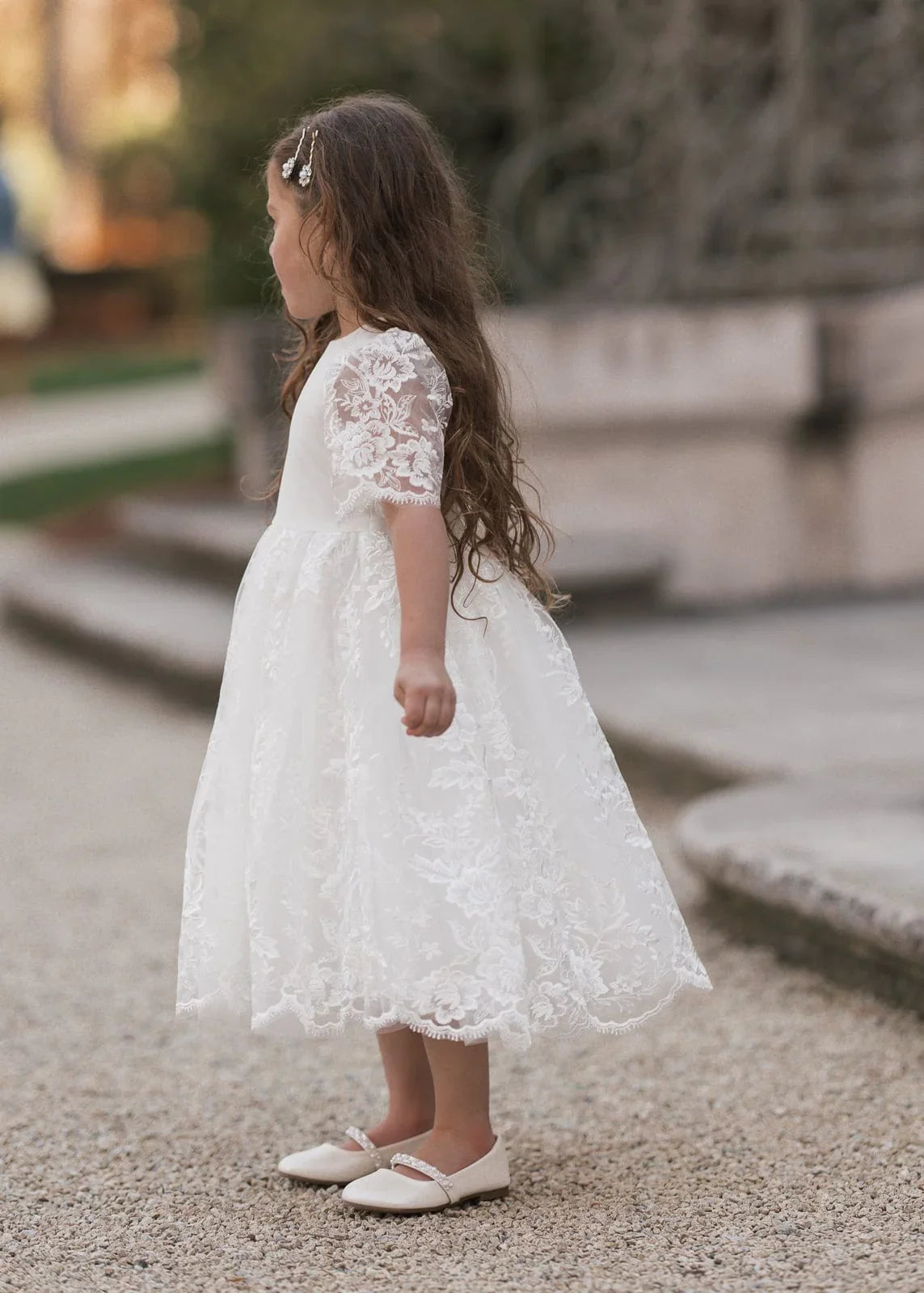 Dove Girls Dress - JessaKae - Dove Girls Dress - Moonlit Lace / 12-18M