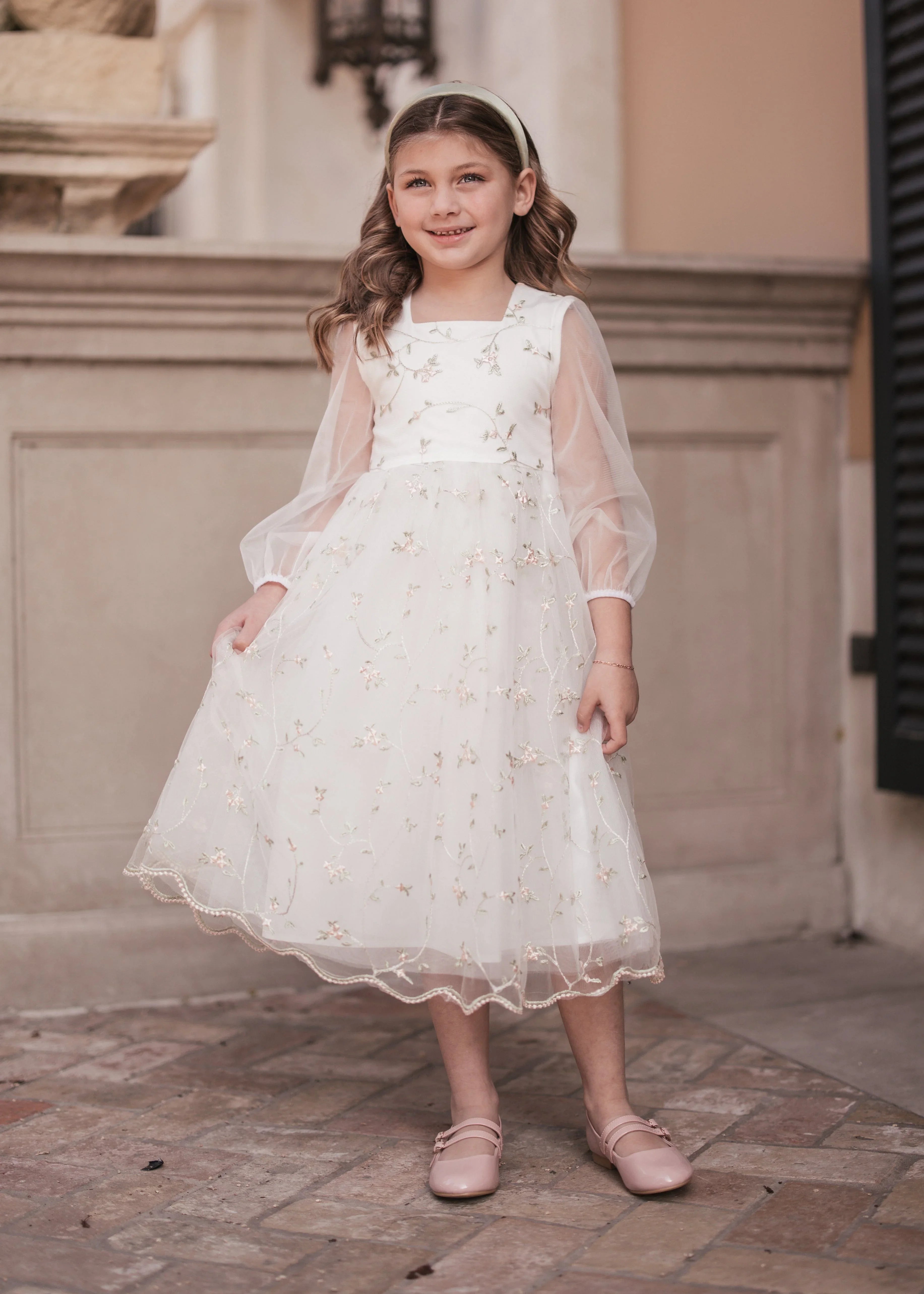 Eira Girls Dress - JessaKae - Eira Girls Dress - Daisy Blush / 12-18M