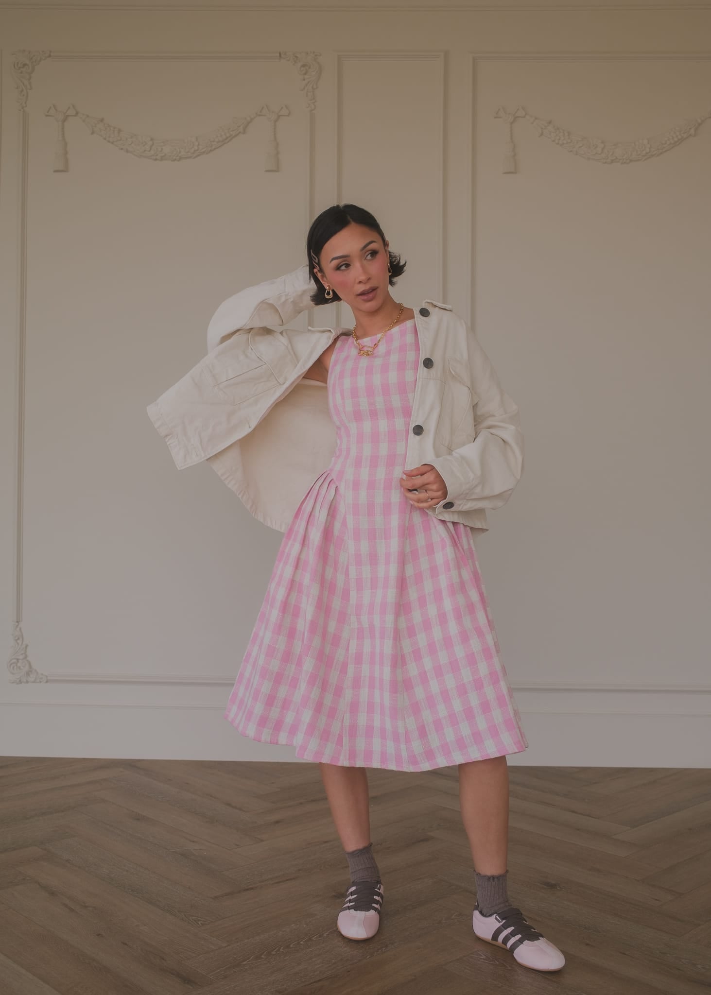 Elle Drop Waist Gingham Dress - Pink | Occasion Dress in Sizes XXS6X | JessaKae Elle Drop Waist Gingham Dress - Pink | Occasion Dress in Sizes XXS6X | JessaKae