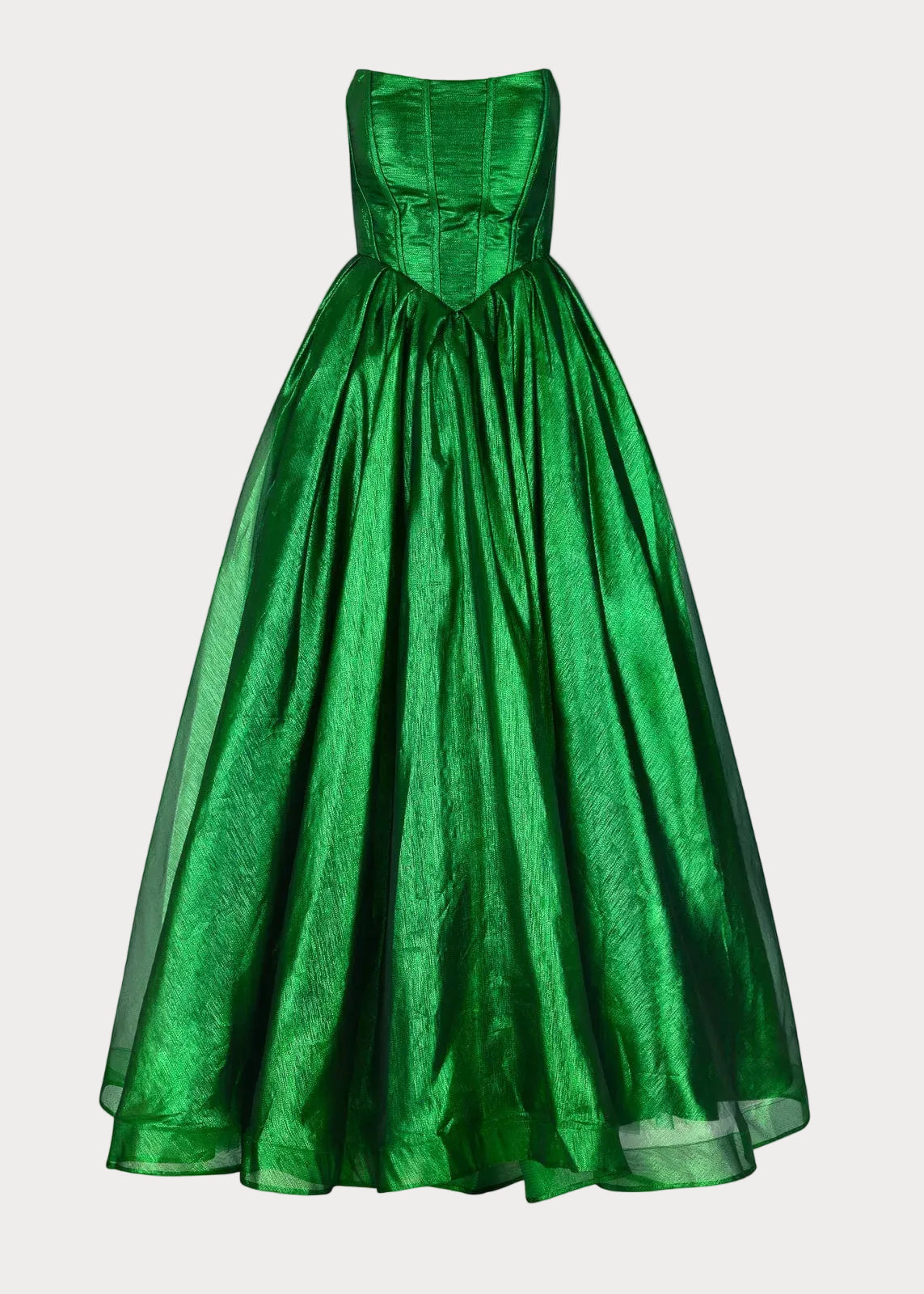chic size inclusive model wearing JessaKae Emerald Dress