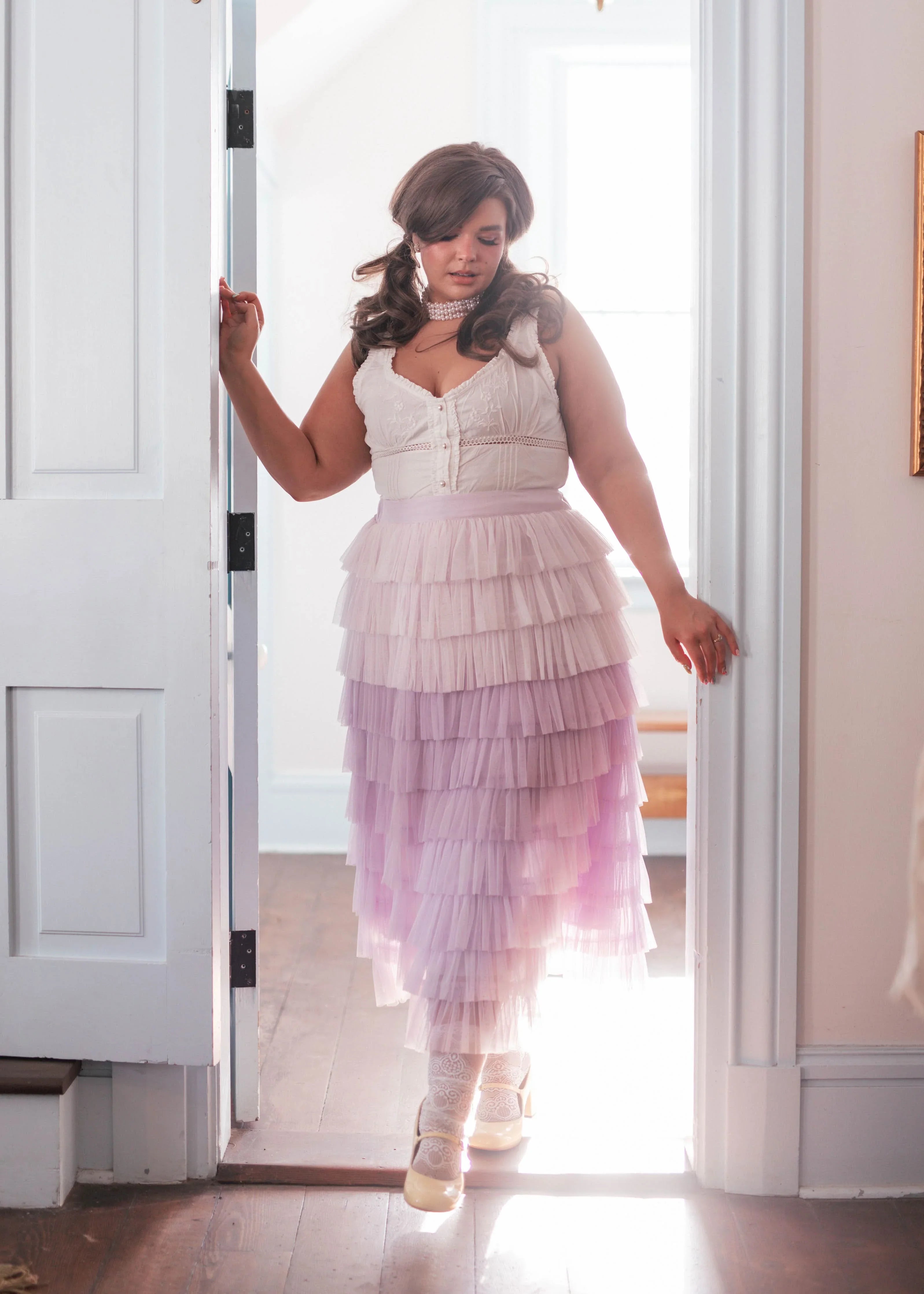 Falling Petals Skirt Skirts - JessaKae - Falling Petals Skirt - Falling Pink / XXS