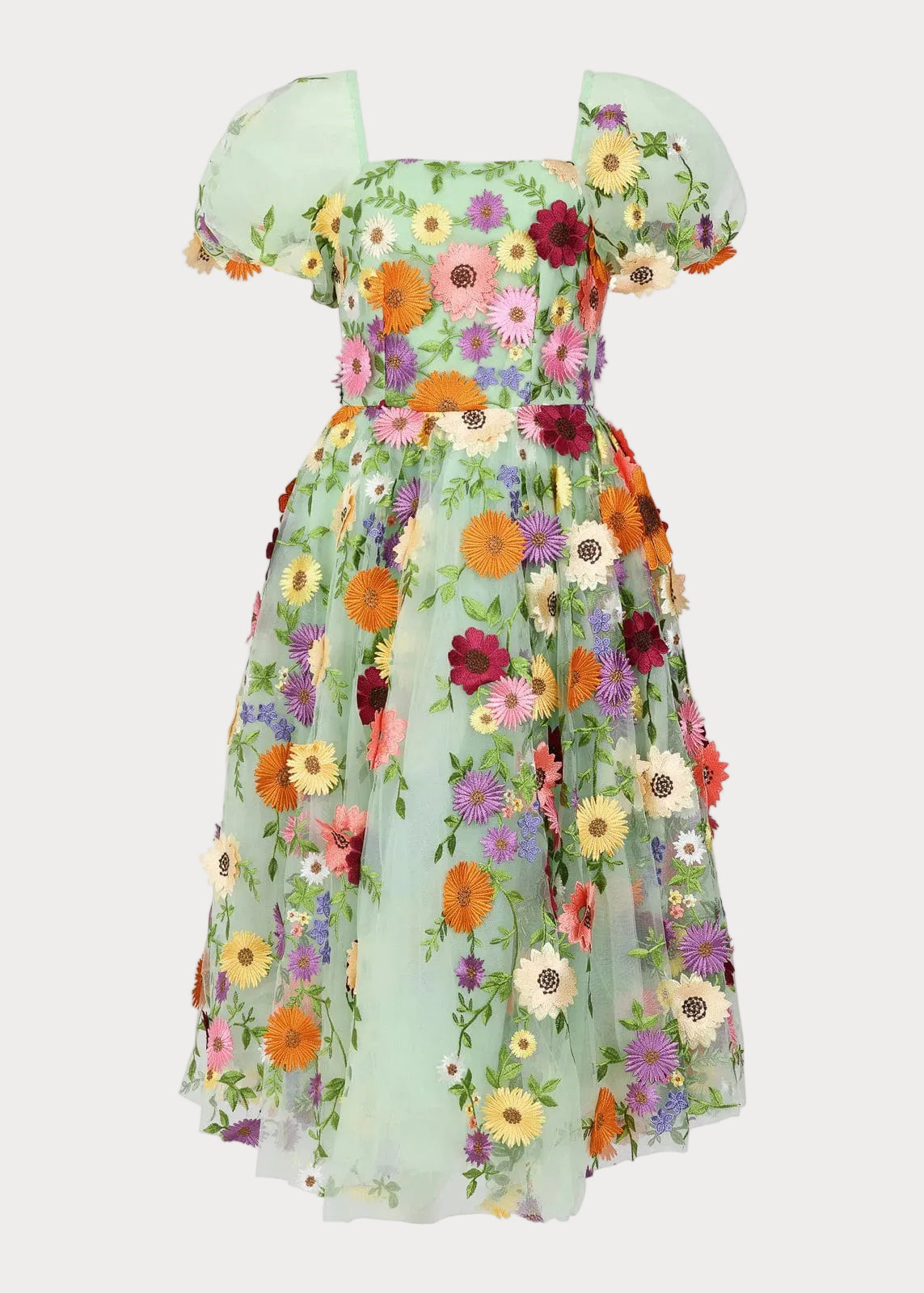 Garden Waltz Dress Dresses - JessaKae - Garden Waltz Dress - Meadow Green / XXS