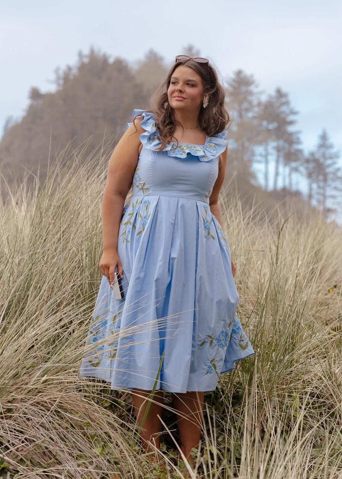 Hydrangea Dress - JessaKae - Hydrangea Dress - Blue / XXS