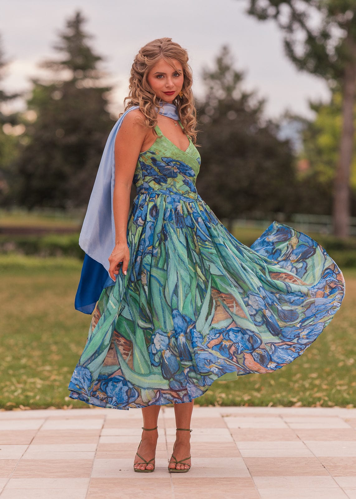 chic size inclusive model wearing JessaKae Iris Dress