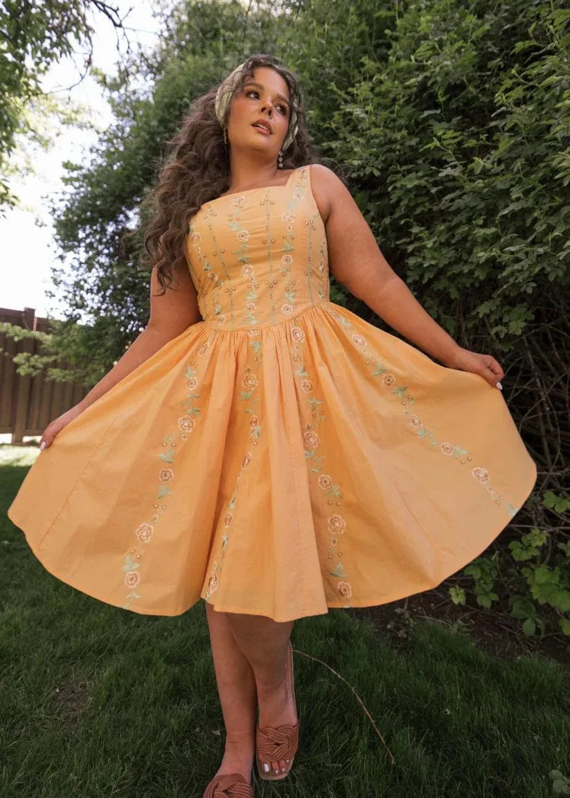 June Dress Dresses - JessaKae - June Dress - Apricot / XXS