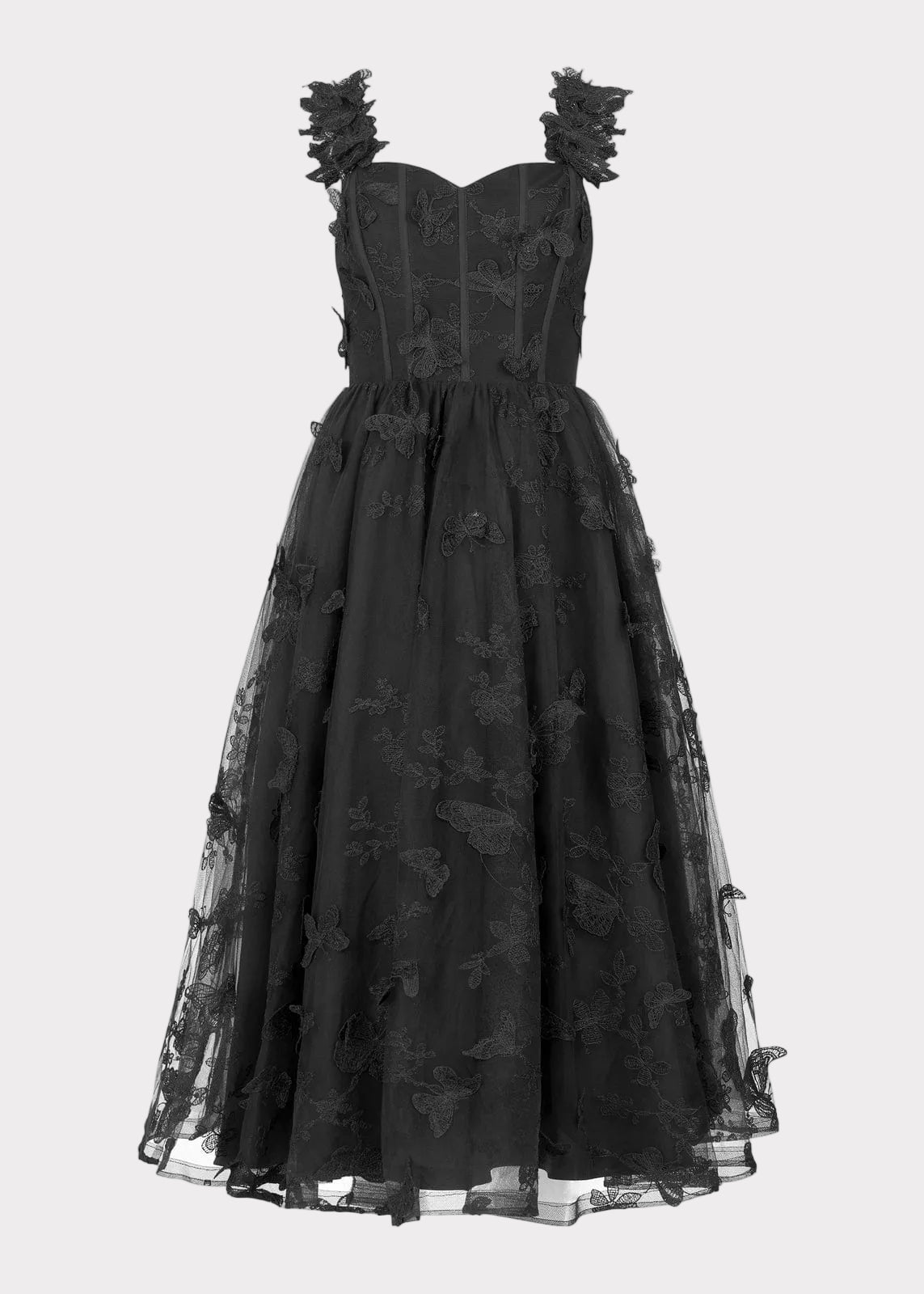 chic size inclusive model wearing JessaKae Mariposa Dress