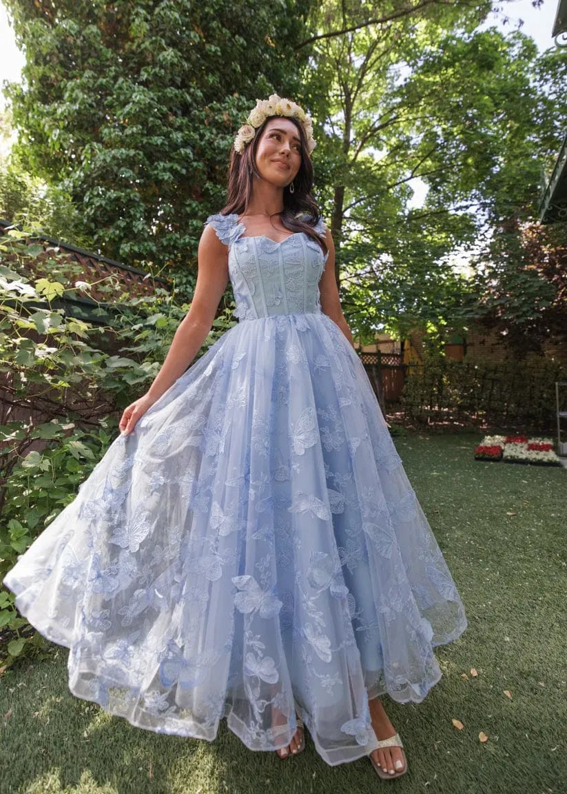 Mariposa Dress Dresses - JessaKae - Mariposa Dress - Flutter Blue / 00