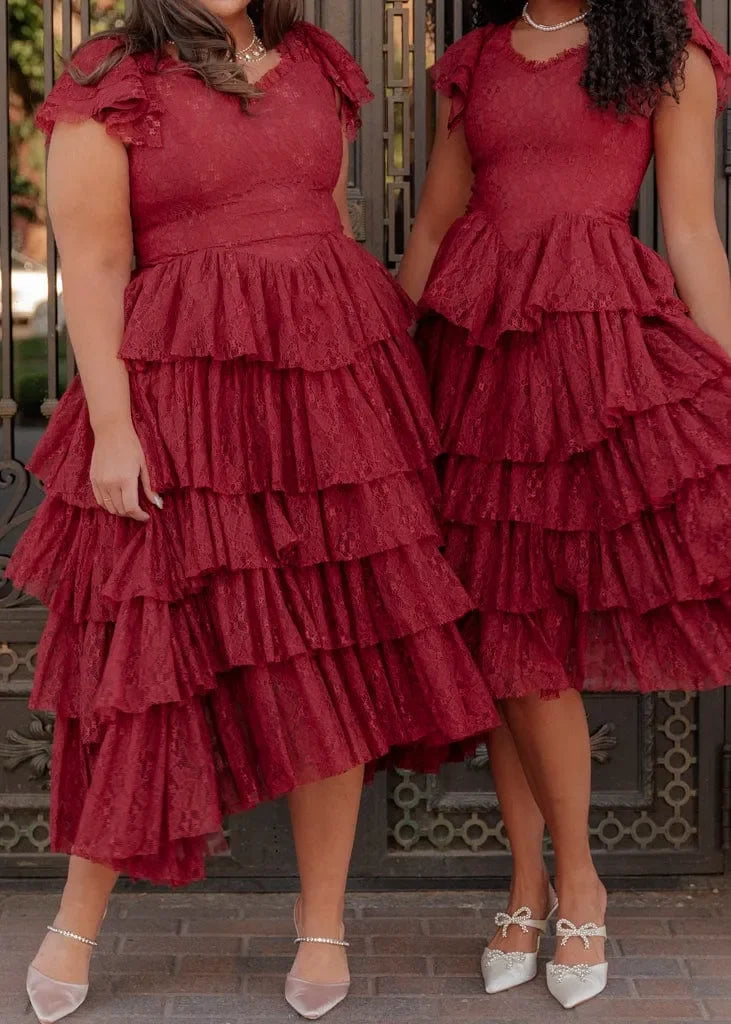 Mia Dress Dresses - JessaKae - Mia Dress - Burgundy / XXS