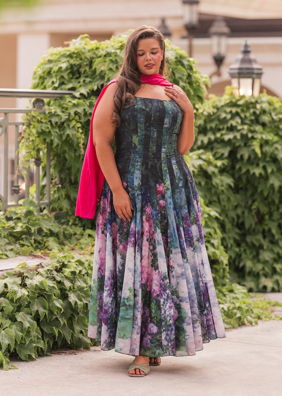 chic size inclusive model wearing JessaKae Monet Dress