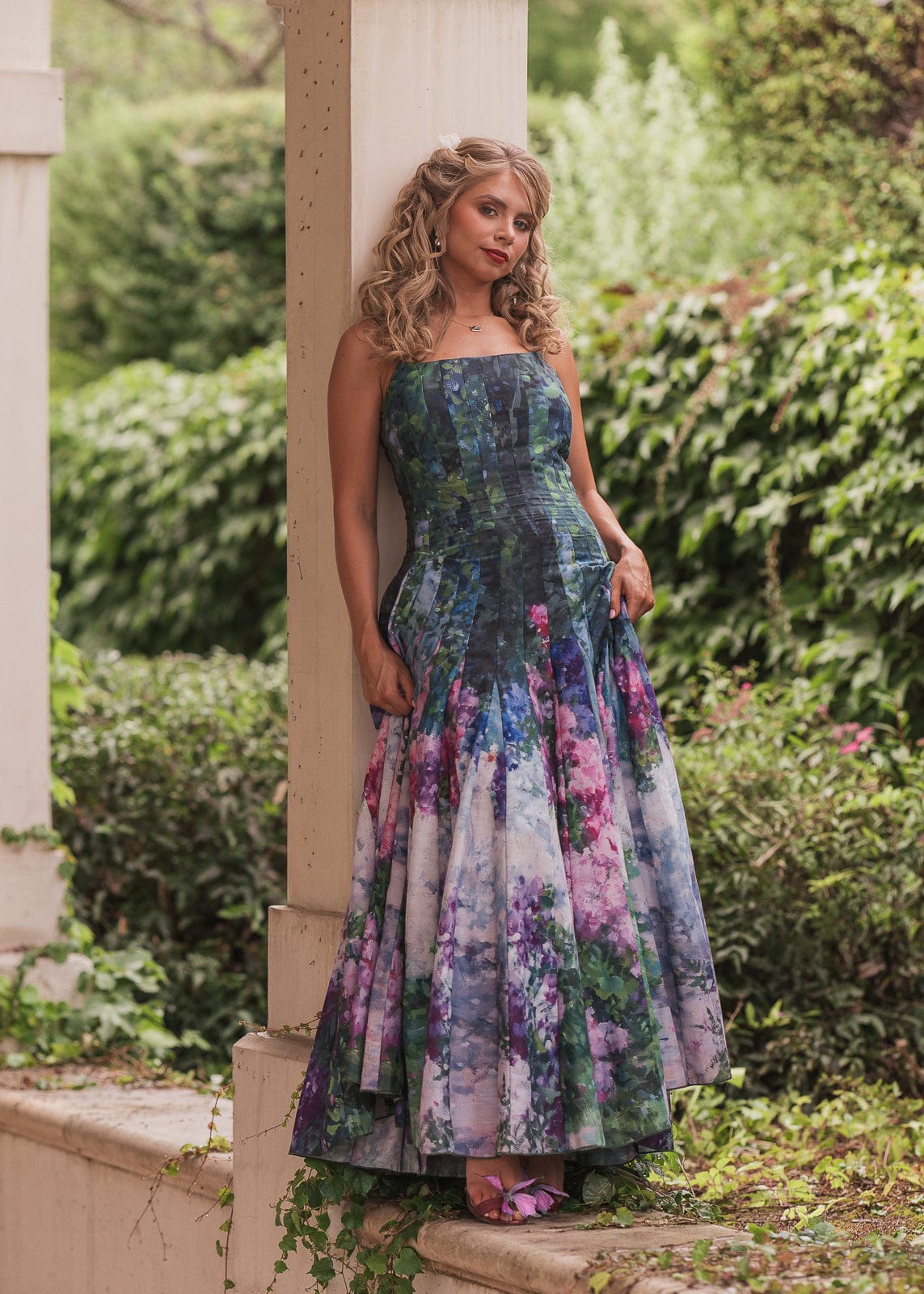 chic size inclusive model wearing JessaKae Monet Dress