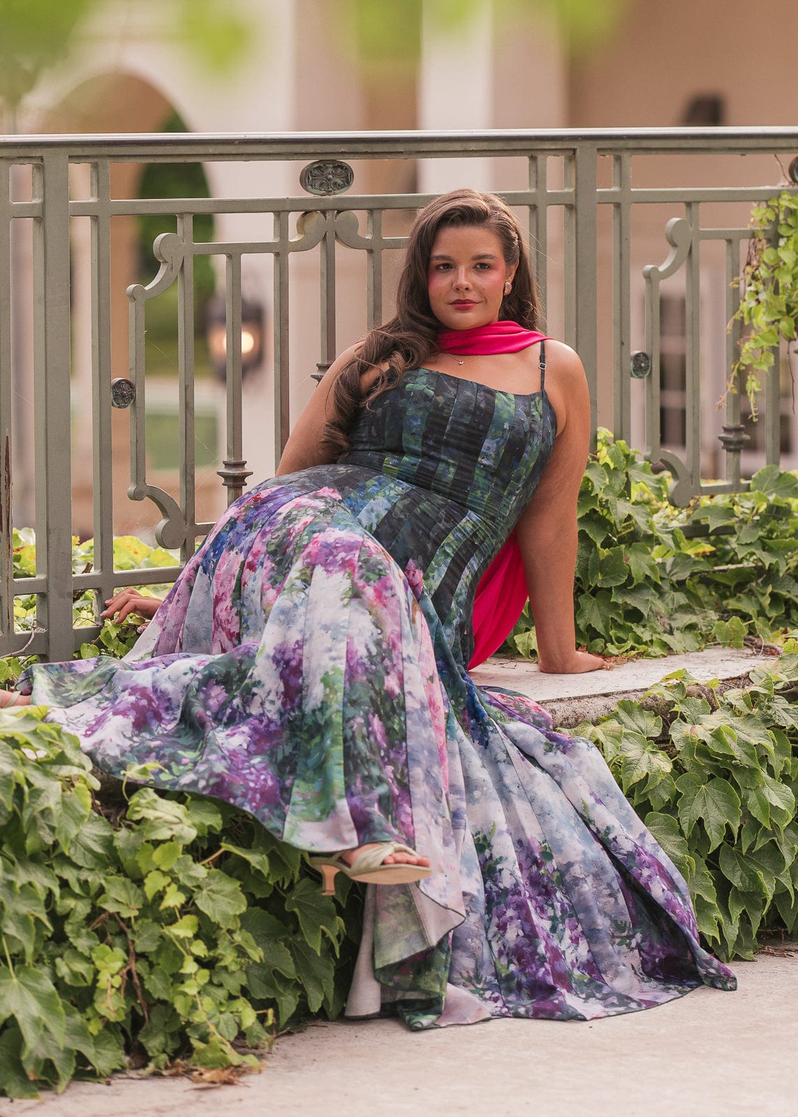chic size inclusive model wearing JessaKae Monet Dress