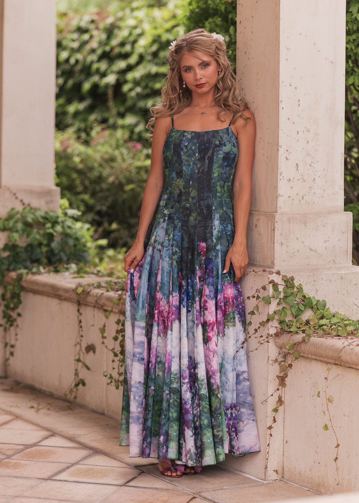 chic size inclusive model wearing JessaKae Monet Dress