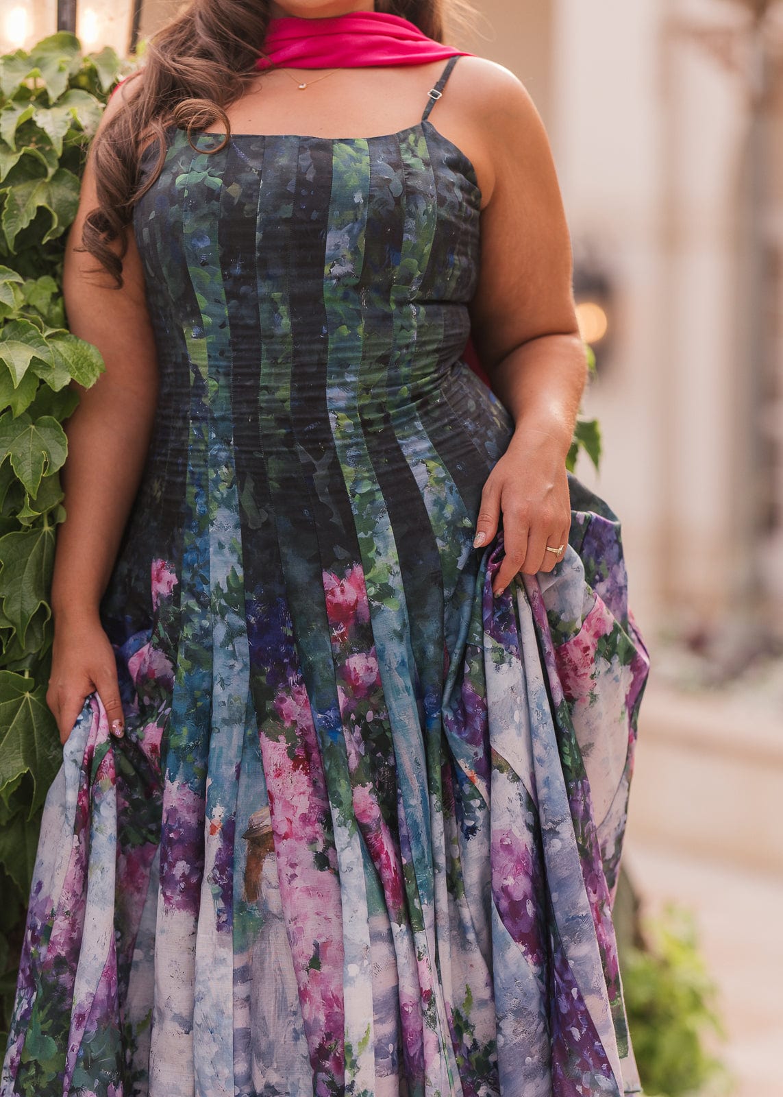 chic size inclusive model wearing JessaKae Monet Dress