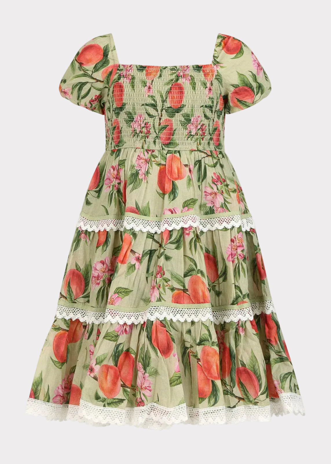 Peaches Girls Dress - JessaKae - Peaches Girls Dress - Georgia Peach / 12-18M