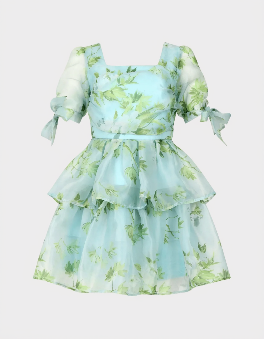 Petal Dress Dresses - JessaKae - Petal Dress - Sky Bloom / XXS