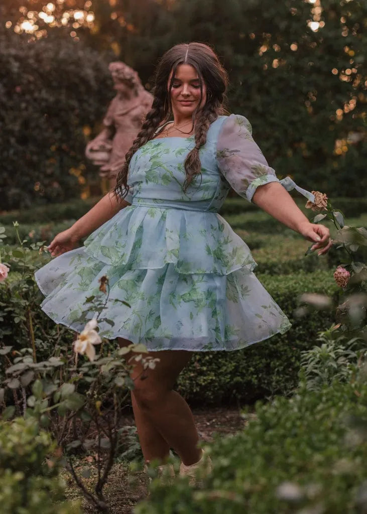 Petal Dress Dresses - JessaKae - Petal Dress - Sky Bloom / XXS