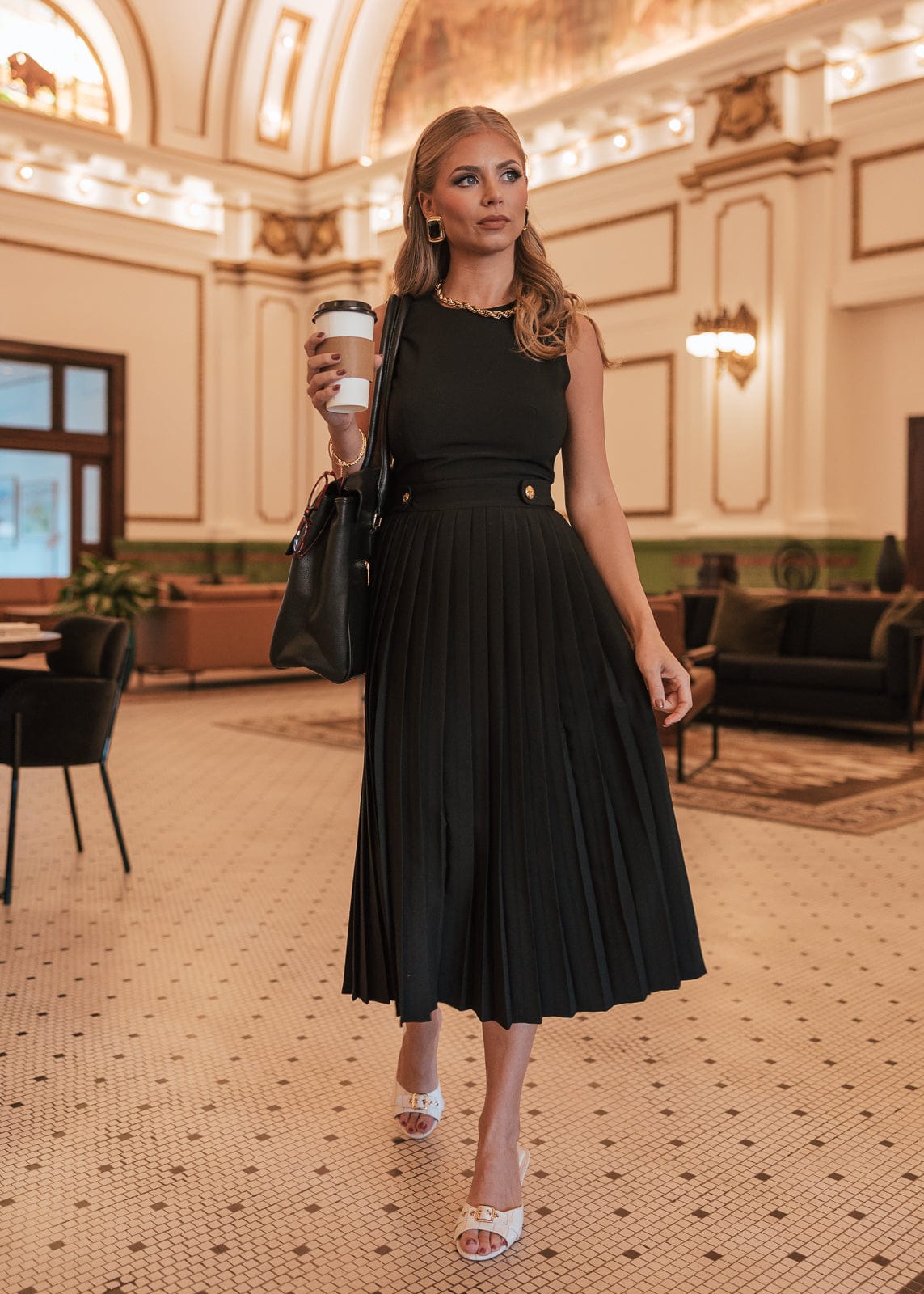 Presley Pleated Pencil Dress - Black | Occasion Dress in Sizes XXS6X | JessaKae Presley Pleated Pencil Dress - Black | Occasion Dress in Sizes XXS6X | JessaKae
