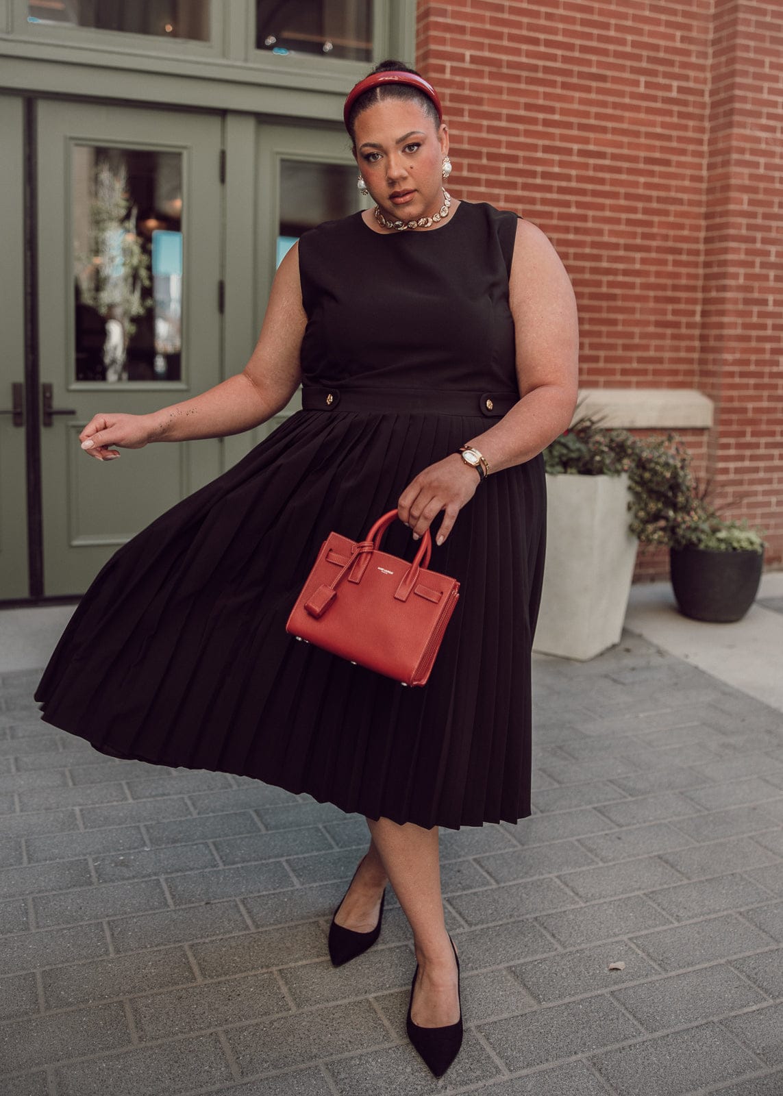 chic size inclusive model wearing JessaKae Presley Dress