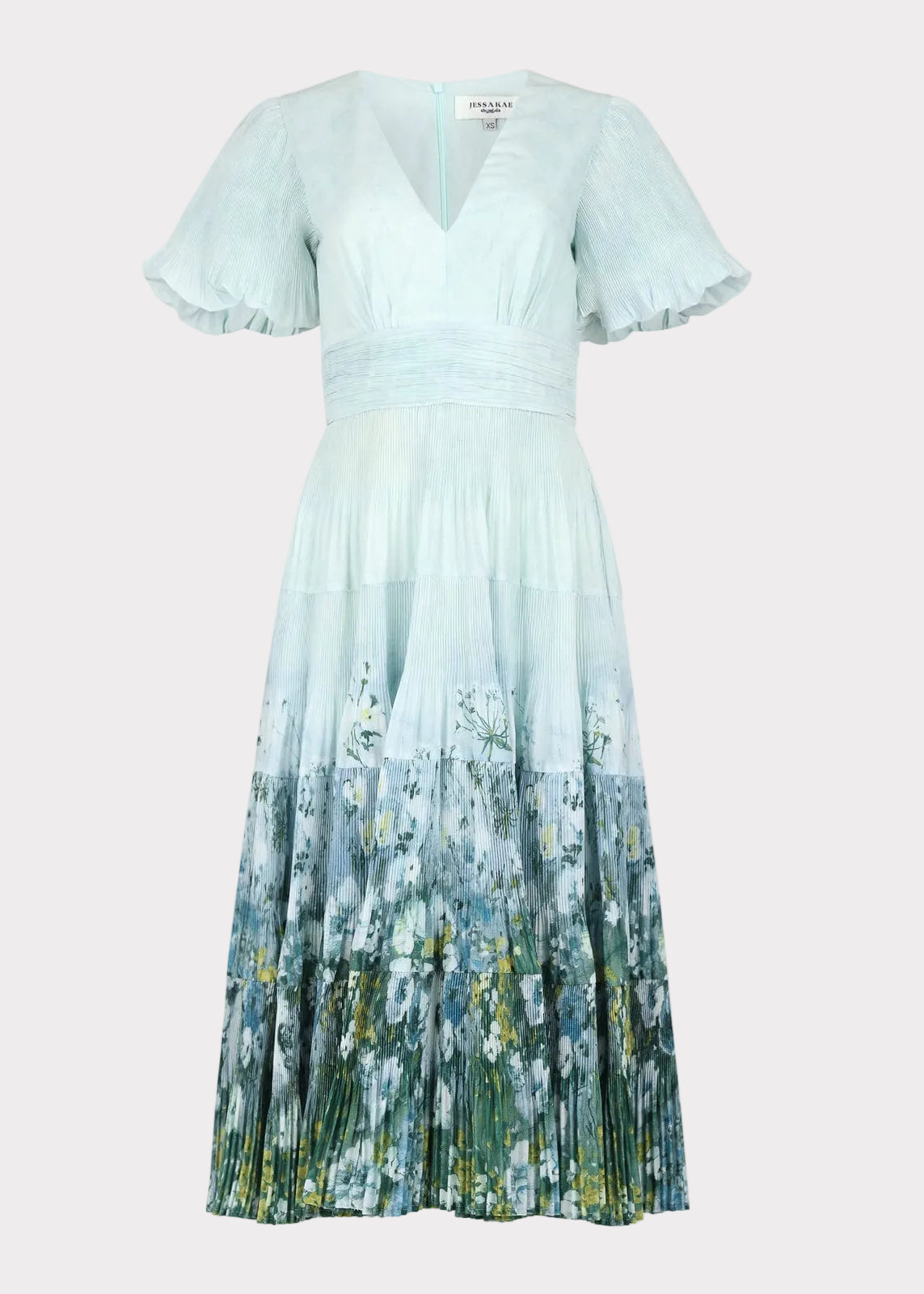 chic size inclusive model wearing JessaKae Renoir Dress