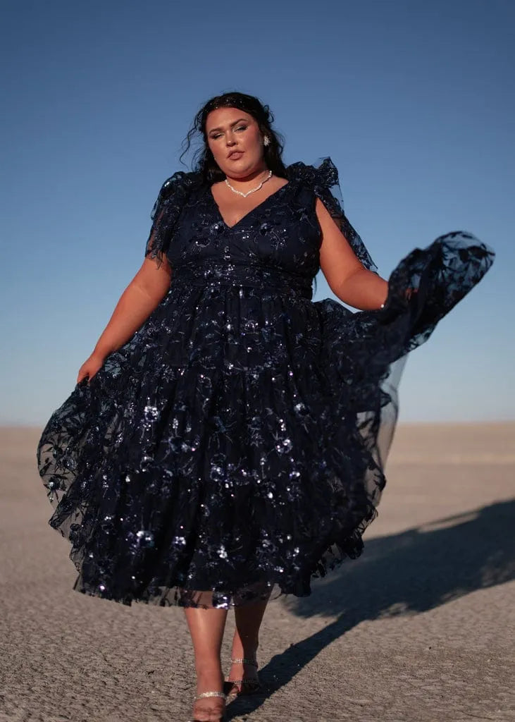 Rhea Dress Dresses - JessaKae - Rhea Dress - Sapphire Dusk / XXS