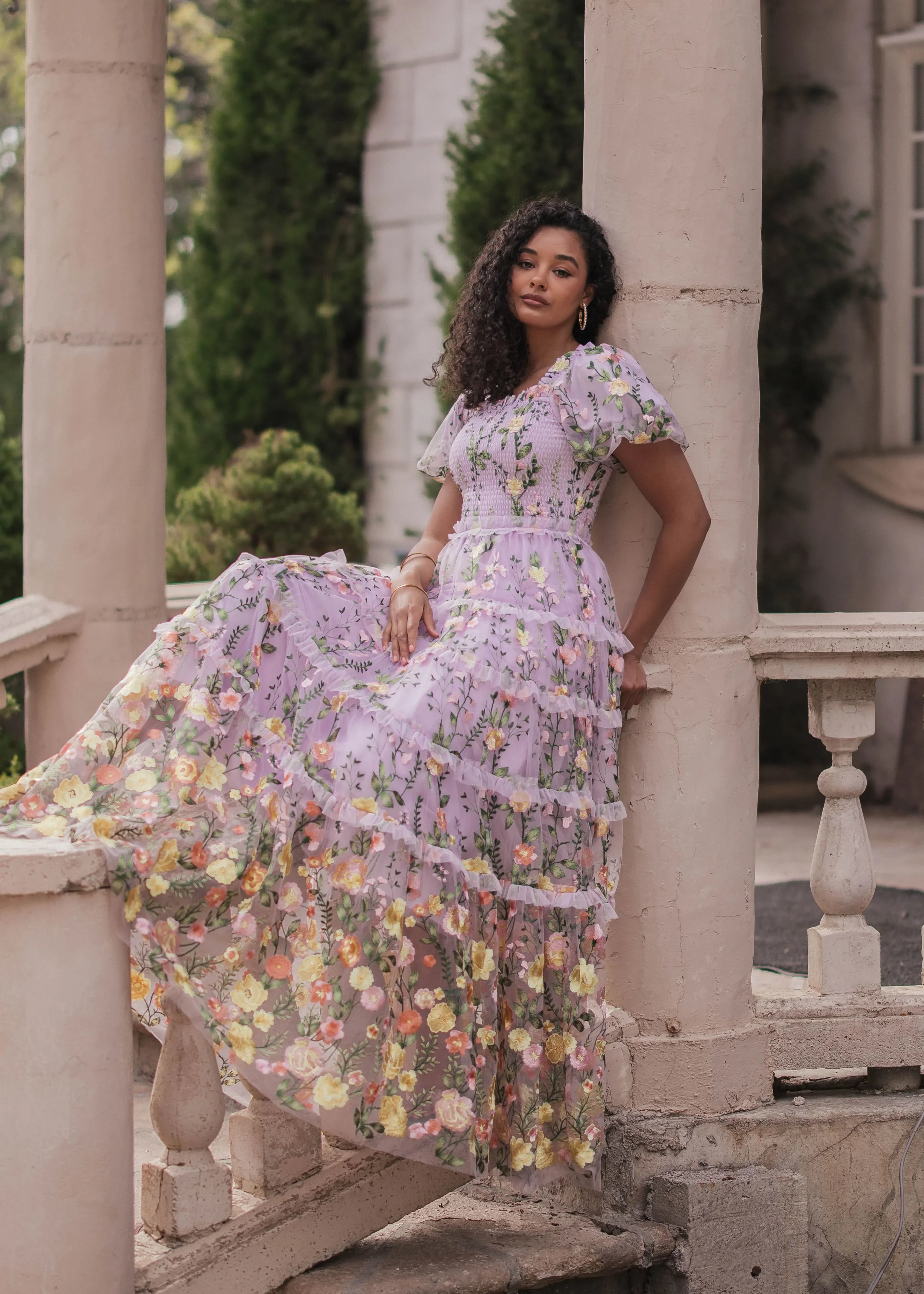 Rose Dress - Maxi Dresses - JessaKae - Rose Dress - Maxi - Lilac Rose / XXS