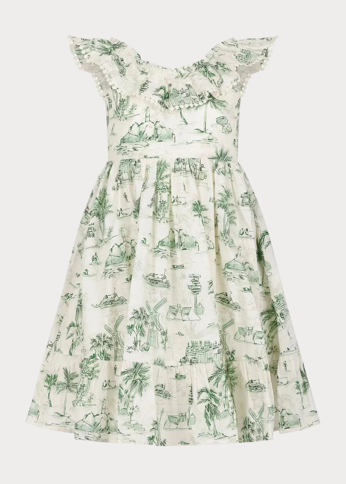 Seaside Girls Dress - JessaKae - Seaside Girls Dress - Porcelain Tide / 12-18M