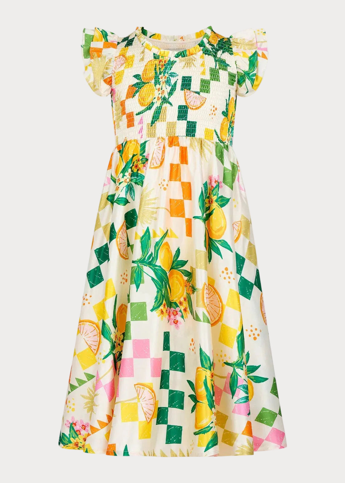 Solana Girls Dress - JessaKae - Solana Girls Dress - Sunkissed Citrus / 12-18M