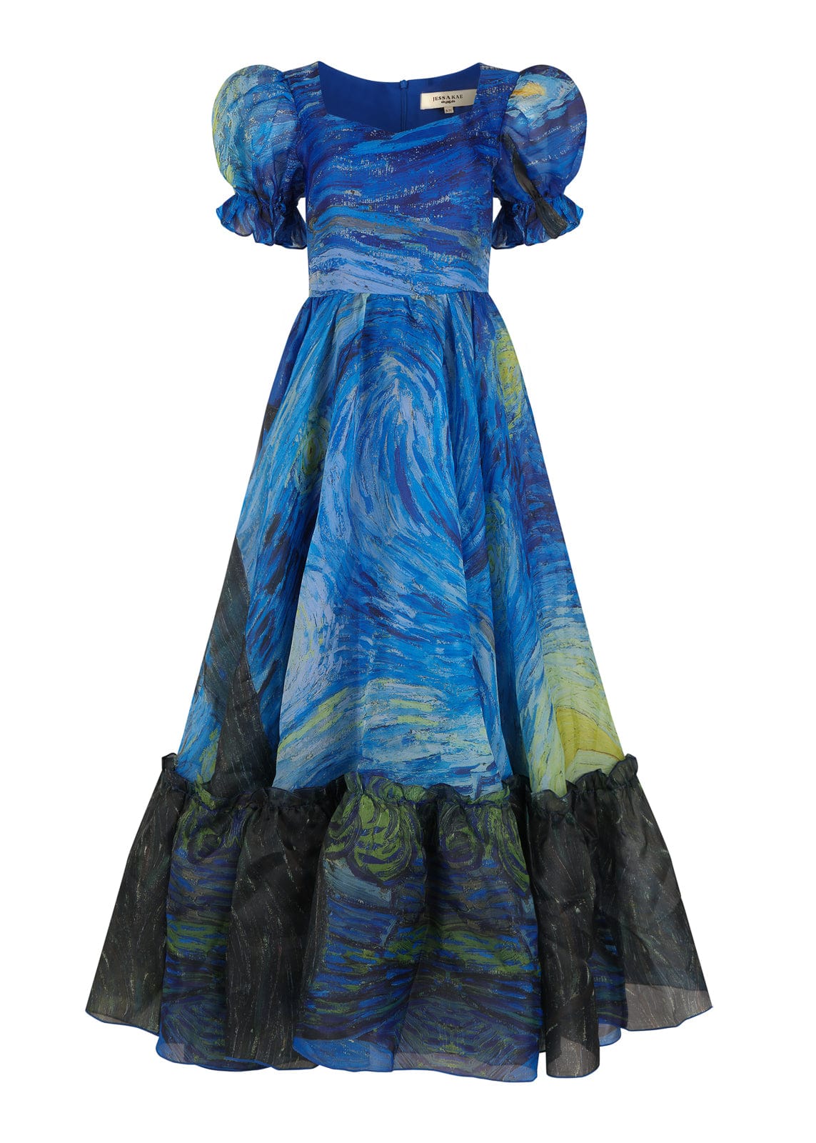 chic size inclusive model wearing JessaKae Starry Night Dress