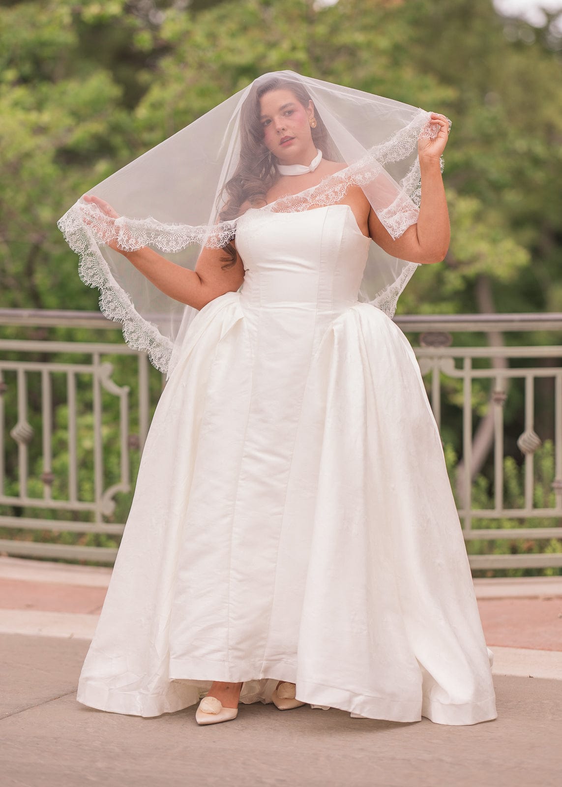 chic size inclusive model wearing JessaKae Victoria Dress