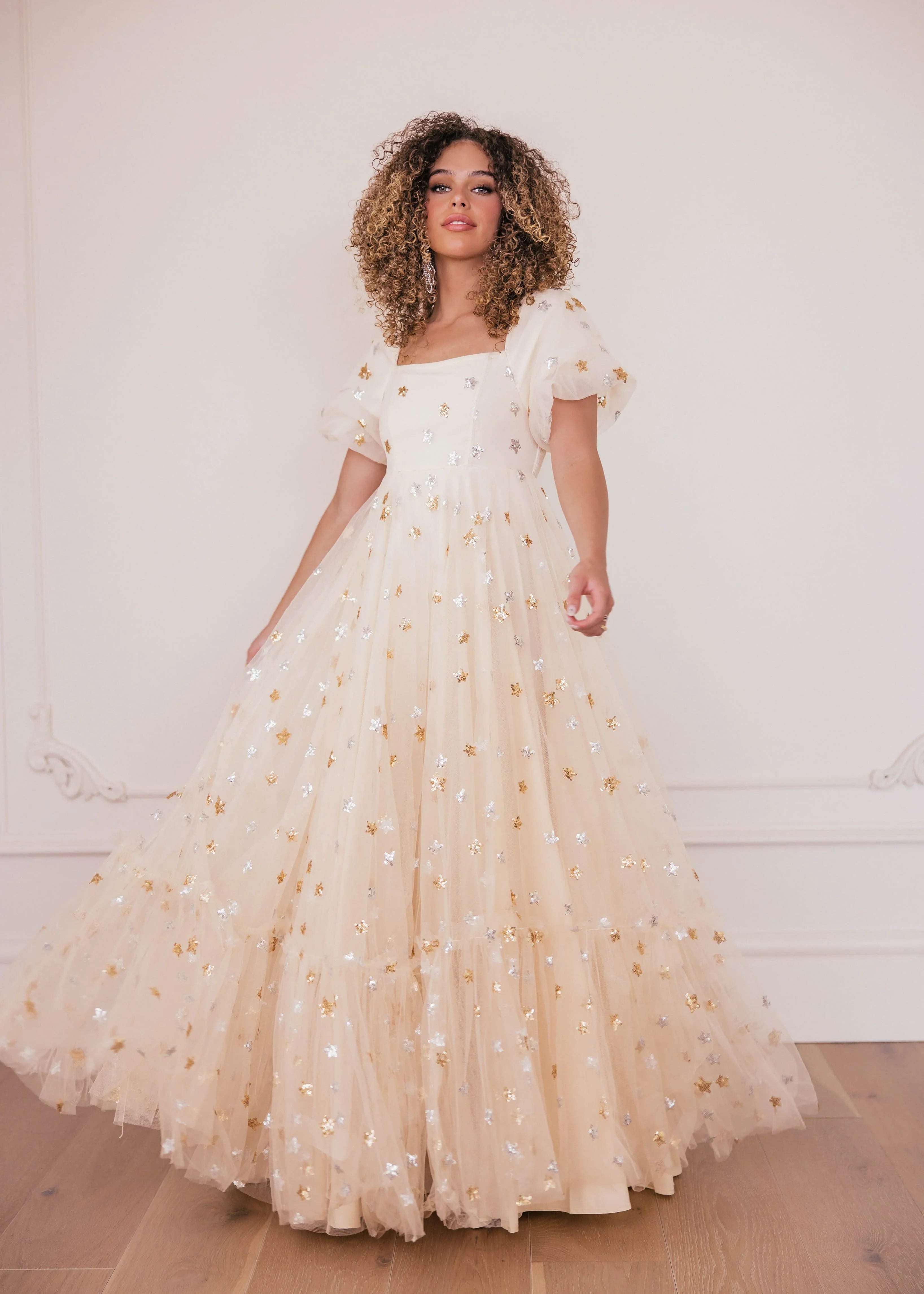 Wendy Dress Dresses - JessaKae - Wendy Dress - Cream Star / XXS