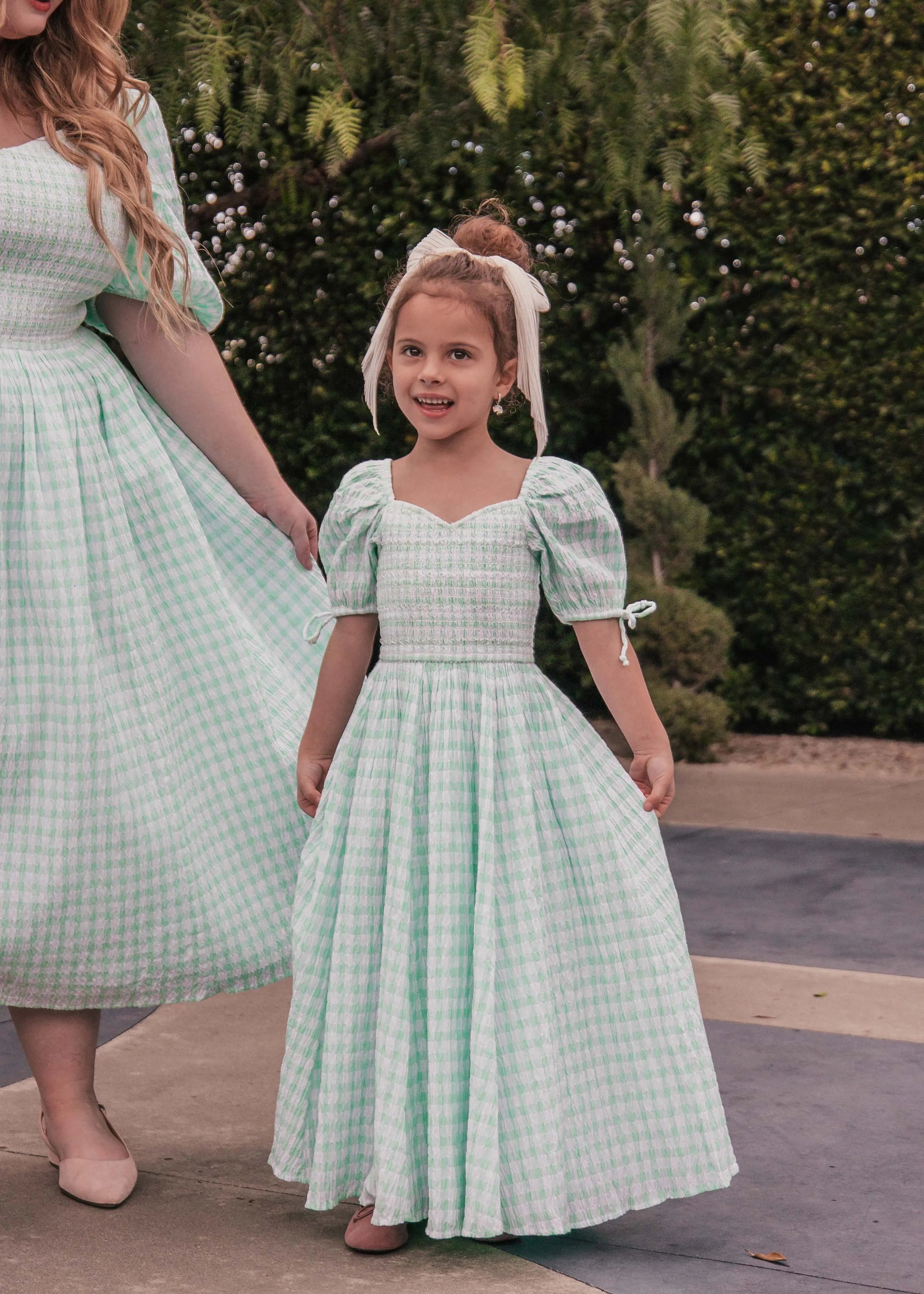 Bonnet Girls Dress Girls Dress - JessaKae - Bonnet Girls Dress - Seafoam / 12-18M