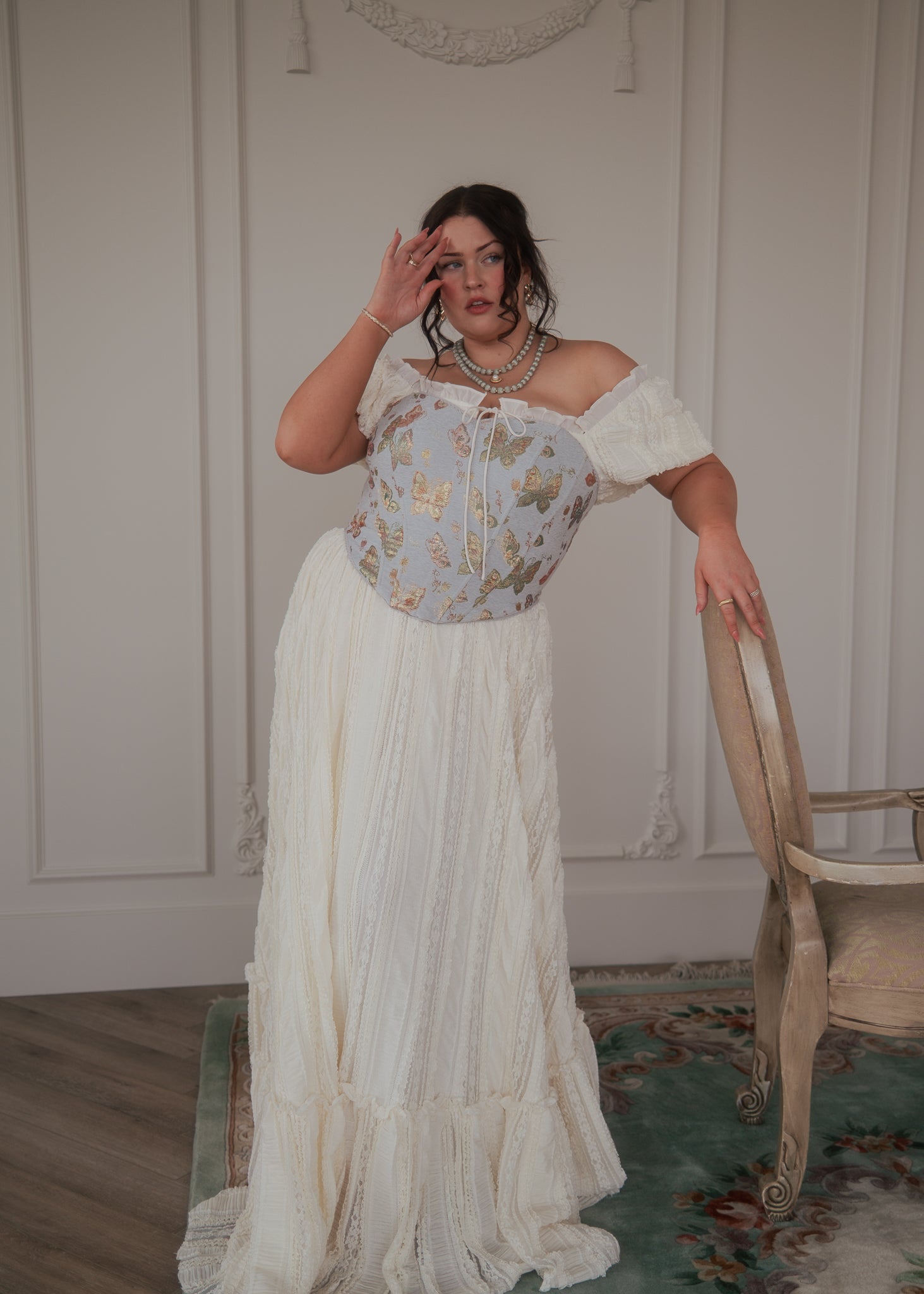 Butterfly Corset | Blue | Occasion Dress in Sizes XXS–6X