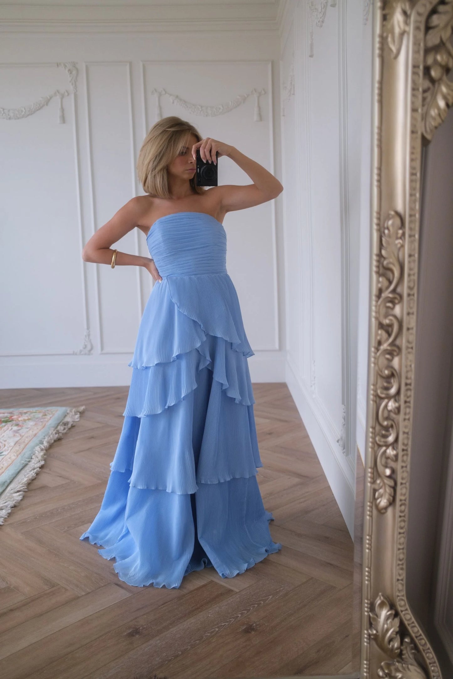 Nori Strapless Tiered Dress