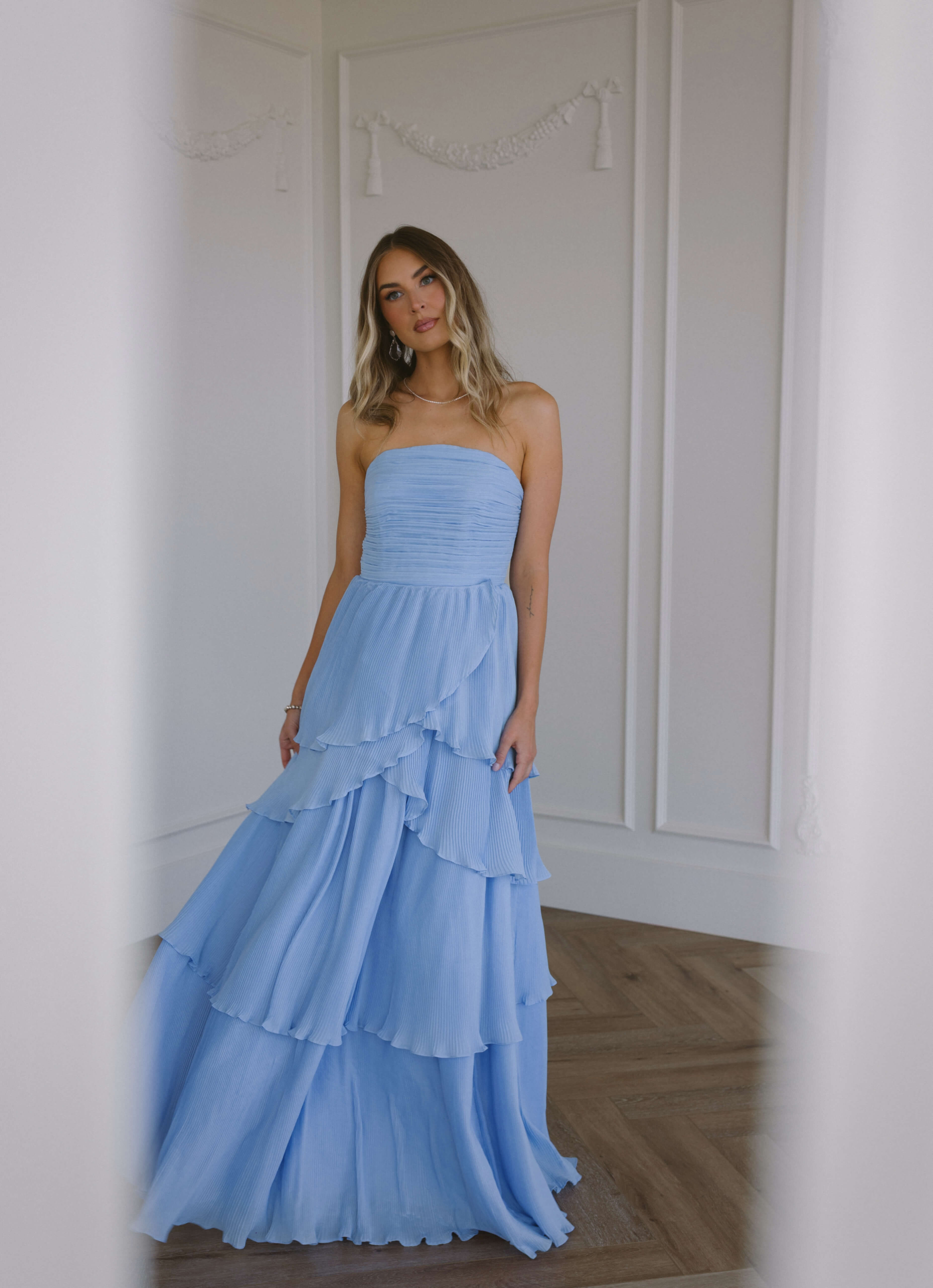 noriです Nori Strapless Tiered Dress | Occasion Dress in Sizes XXS–6X