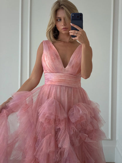 Calypso V-Neck A-Line Dress