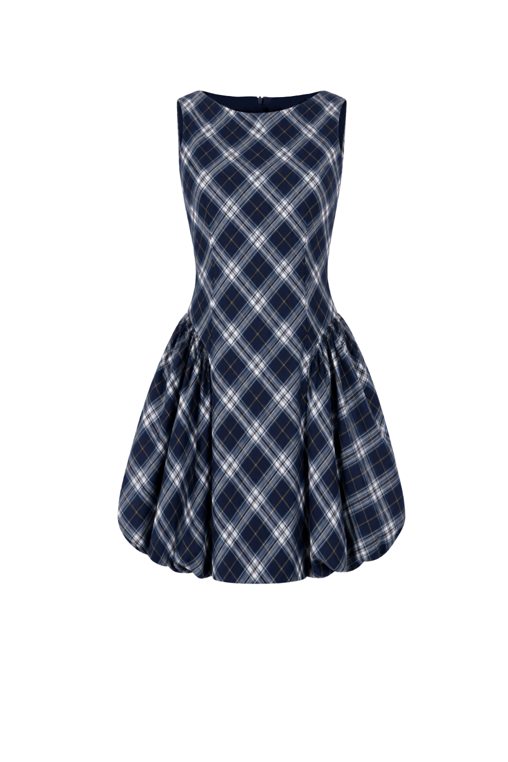 Scarlett Dress Navy Plaid ghost