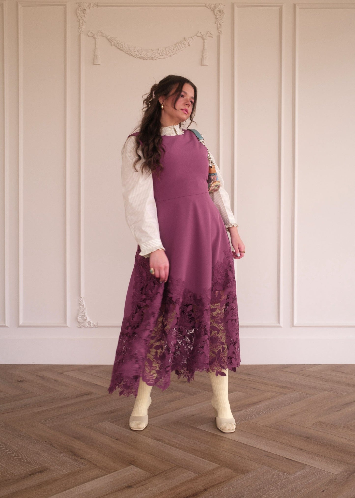 chic size inclusive model wearing JessaKae Adara Dress