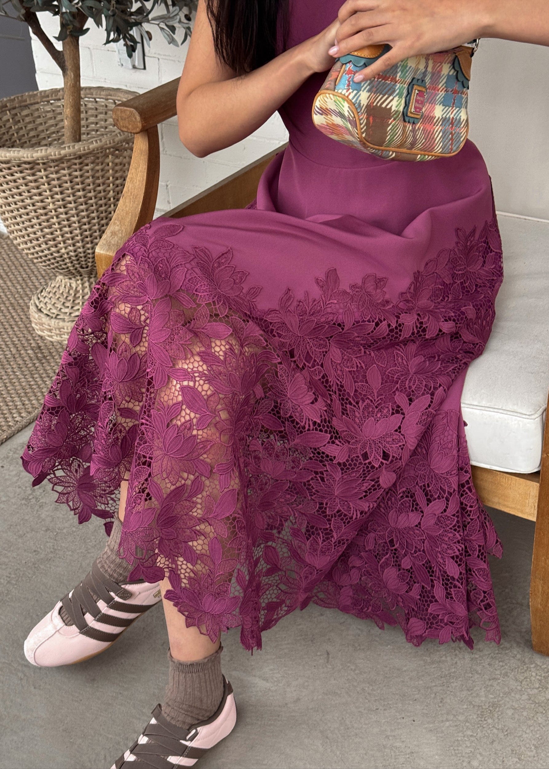 chic size inclusive model wearing JessaKae Adara Dress