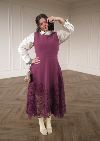 chic size inclusive model wearing JessaKae Adara Dress